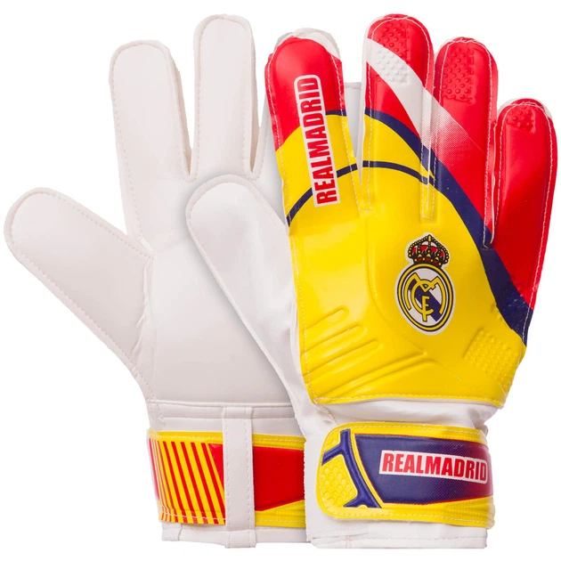 Перчатки вратарские FB-0187-9 REAL MADRID (PVC, р-р 9, красный-желтый) - Фото 2 Перчатки вратарские FB-0187-9 REAL MADRID (PVC, р-р 9, красный-желтый) - изображение 2