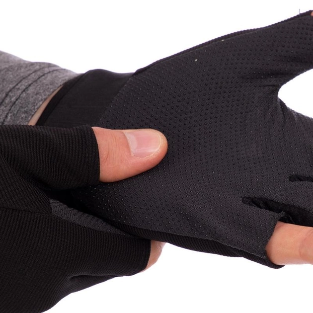 Перчатки для охоты и рыбалки с открытыми пальцами 5.11 BC-4379 Материал: Флис + PL (полиэстер) Размер: L Цвет: Черный - изображение 2