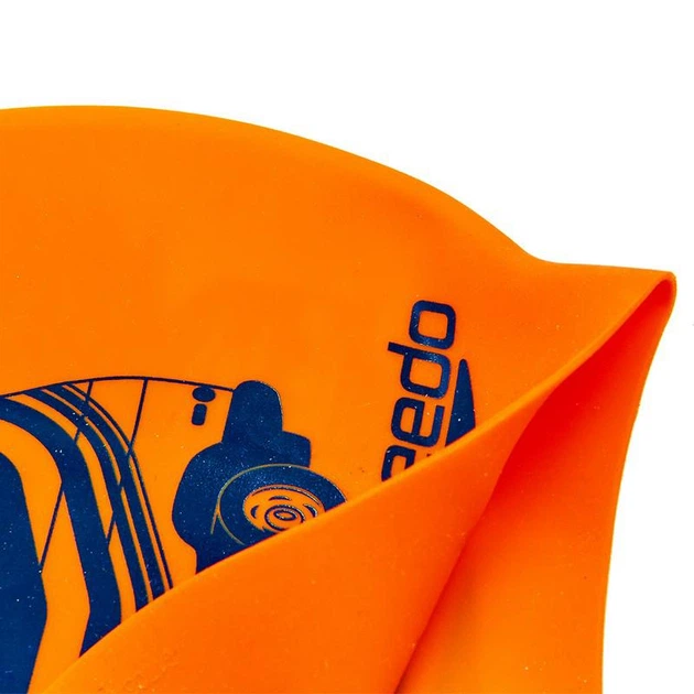 Шапочка для плавания SPEEDO SLOGAN PRINT 808385C859 оранжевый-синий - Фото 3 Шапочка для плавания SPEEDO SLOGAN PRINT 808385C859 оранжевый-синий - изображение 3