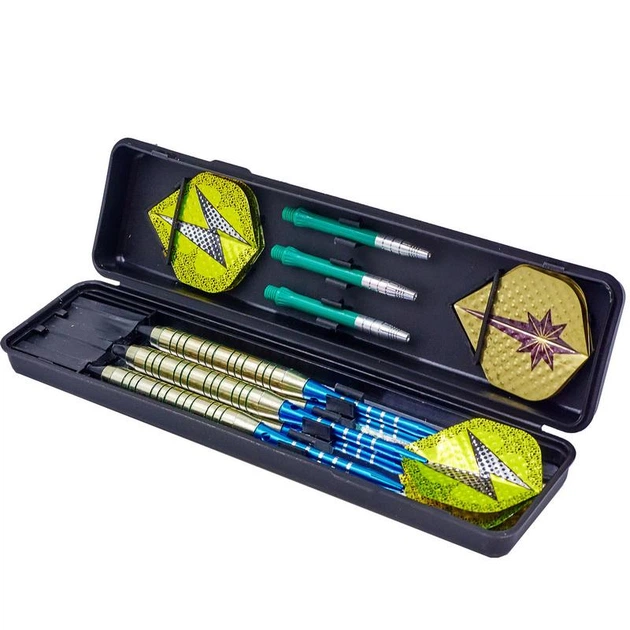 Дротики для игры в дартс цилиндрические BL-3501 Baili (сталь,вес 18гр,3шт.,+3хвост,+6опер, футляр) - изображение 3