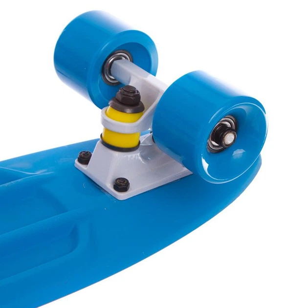 Скейтборд пластиковый Penny RUBBER SOFT TWIN FISH 22in двухцветная дека SK-410-2 (розовый-голубой) - изображение 4