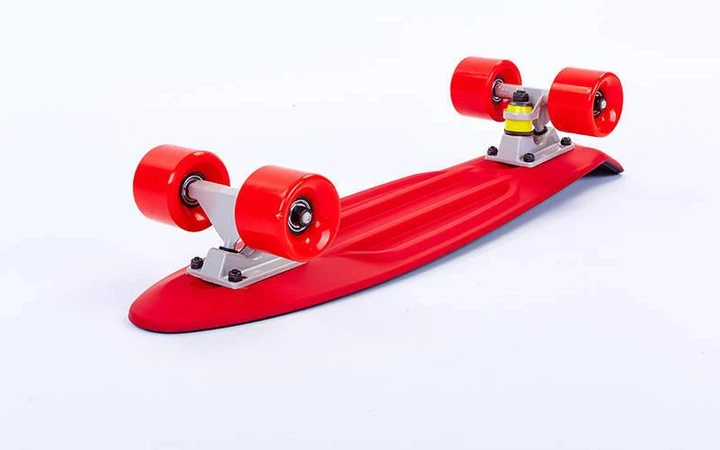 Скейтборд пластиковый Penny RUBBER SOFT TWIN FISH 22in двухцветная дека SK-410-8 (чер-крас) - изображение 2