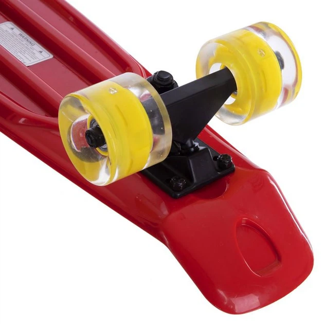 Скейтборд пластиковий Penny LED WHEELS FISH 22in зі світними колесами SK-405-15 (червоний-чер-жел) - Фото 4 Скейтборд пластиковий Penny LED WHEELS FISH 22in зі світними колесами SK-405-15 (червоний-чер-жел) - зображення 4