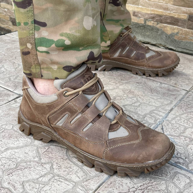 Кросівки чоловічі тактичні ЗСУ 7518 45 р 29,5 см коричневі (OPT-2190) - зображення 2