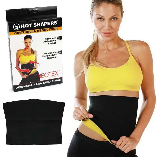 Неопреновый пояс для похудения Hot shapers belt Neotex, L черный (KG ...