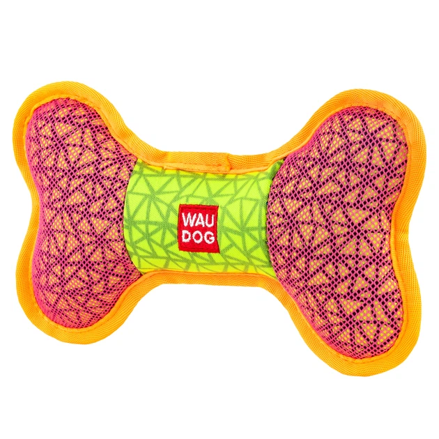 Игрушка для собак WAUDOG Fun, "Кость", Ш 20 см, Дл 12 см розовый - изображение 2