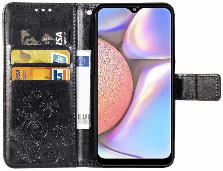 Чехол Clover для Samsung A10s 2019 / A107F книжка кожа PU черный - Фото 4 Чехол Clover для Samsung A10s 2019 / A107F книжка кожа PU черный - изображение 4