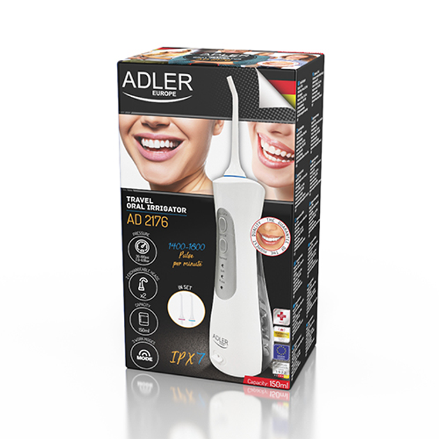 Іригатор Adler AD 2176 Літій-іонний аккумулятор 1400 мАг - зображення 8