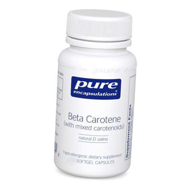 Бета-Каротин, Beta Carotene, Pure Encapsulations 90гелкапс (72361016 ...
