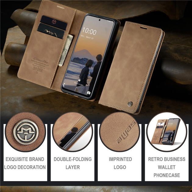 Чехол книжка с магнитом Samsung Galaxy A33 5G A336 CaseMe Brown (29271 ...