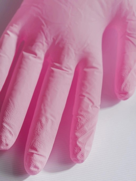 Нитриловые перчатки Medicom SafeTouch® Advanced Pink текстурированные без пудры 500 шт розовые Размер M (3,6 г) - изображение 2