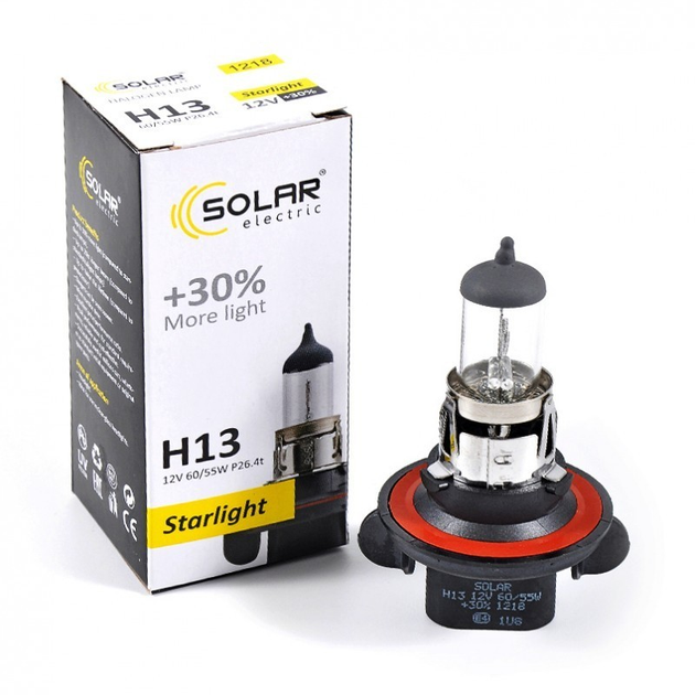 Галогенова лампа Solar H13 StarLight +30% 3200 K 12V (1218) – низькі ...