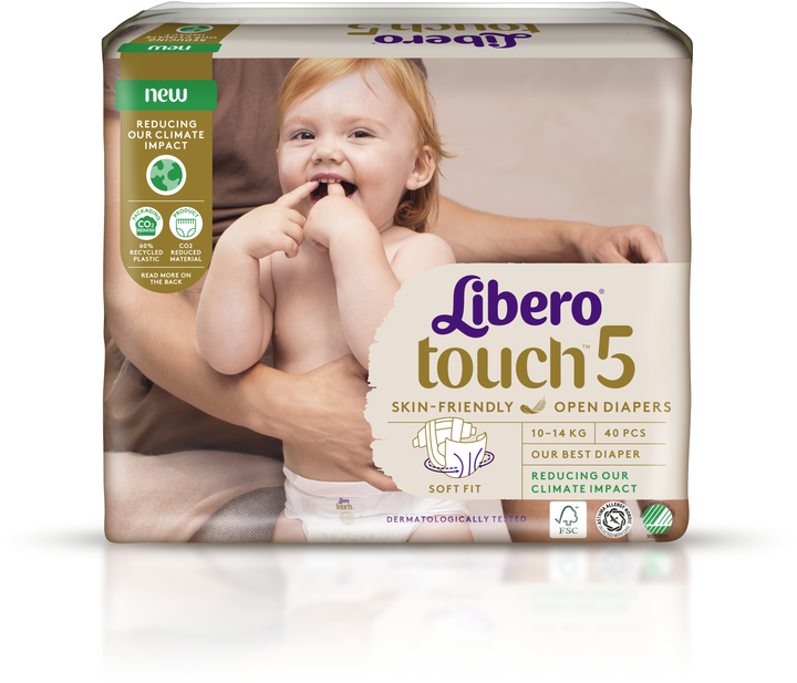 Подгузники Libero Touch 10-14 кг Размер 5 40 шт (7322541750231) - изображение 2