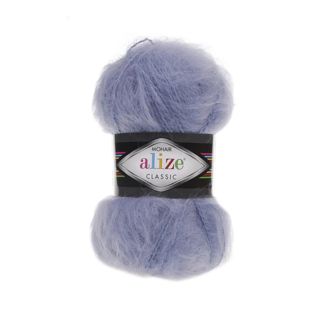 Пряжа для вязания Alize Mohair Classic 40 голубая ализе мохер классик - Фото 1 Пряжа для вязания Alize Mohair Classic 40 голубая ализе мохер классик - изображение 1