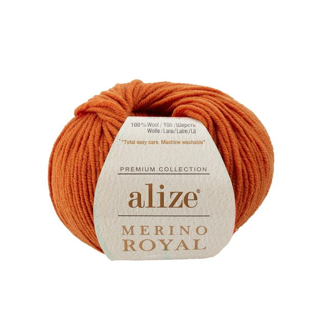 Турецька пряжа для в'язання Alize Merino Royal (меріно рояль) 100% австралійська вовна - 89 теракот - Фото 1 Турецька пряжа для в'язання Alize Merino Royal (меріно рояль) 100% австралійська вовна - 89 теракот - зображення 1