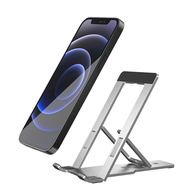 Металева підставка для телефона STR Aluminum Phone Stand (H12) - Silver - Фото 1 Металева підставка для телефона STR Aluminum Phone Stand (H12) - Silver - зображення 1