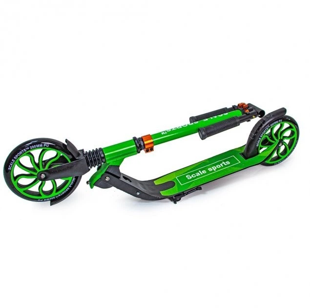 Самокат складной Scale Sports SS-17 Зеленый двухколесный с ...