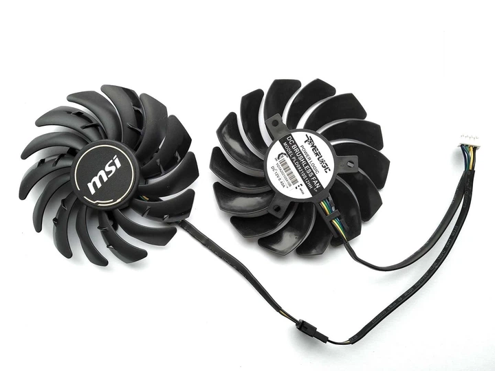 Вентилятор кулер для видеокарты MSI RX 5700 XT MECH (orgnl) 87 мм PowerLogic PLD09210S12HH (PLD09210B12HH) комплект 2 шт (№391) - Фото 3 Вентилятор кулер для видеокарты MSI RX 5700 XT MECH (orgnl) 87 мм PowerLogic PLD09210S12HH (PLD09210B12HH) комплект 2 шт (№391) - изображение 3
