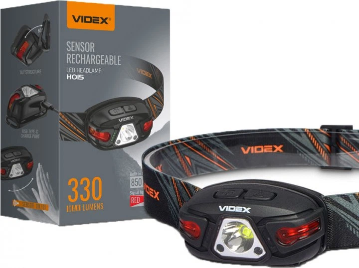Ліхтар світлодіодний налобний VIDEX VLF-H015 330Lm 5000K - Фото 2 Ліхтар світлодіодний налобний VIDEX VLF-H015 330Lm 5000K - изображение 2