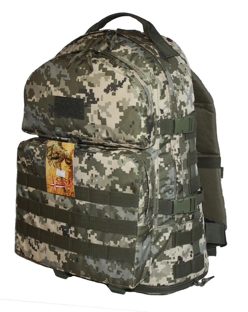 Тактический военный рюкзак трансформер 40-60 литров пиксель - изображение 2