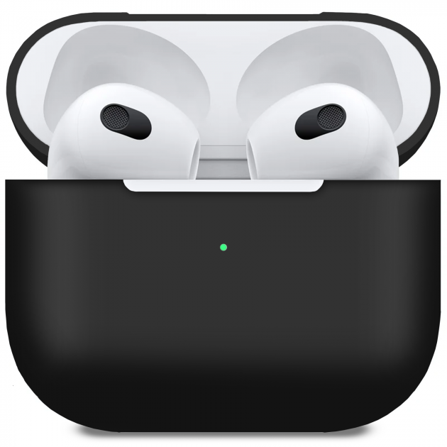 Силиконовый Чехол Для Наушников AirPods 3 Black - Фото 1 Силиконовый Чехол Для Наушников AirPods 3 Black - изображение 1