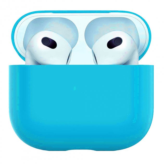 Силиконовый Чехол Для Наушников AirPods 3 Blue - Фото 1 Силиконовый Чехол Для Наушников AirPods 3 Blue - изображение 1