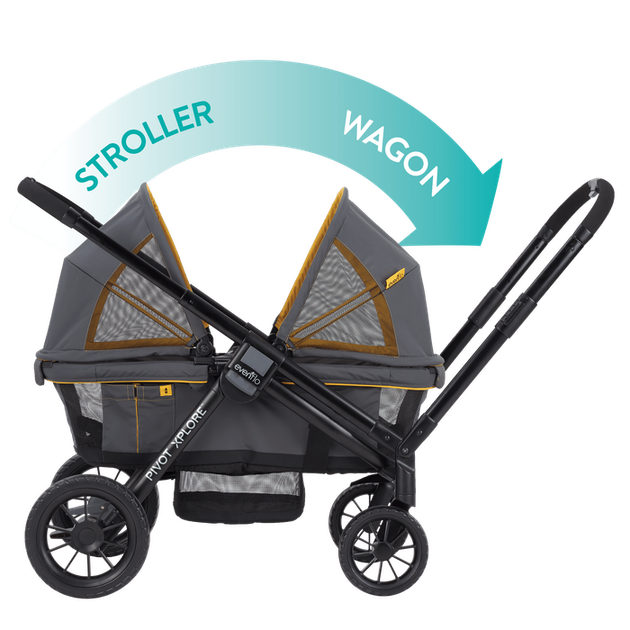 evenflo double stroller wagon