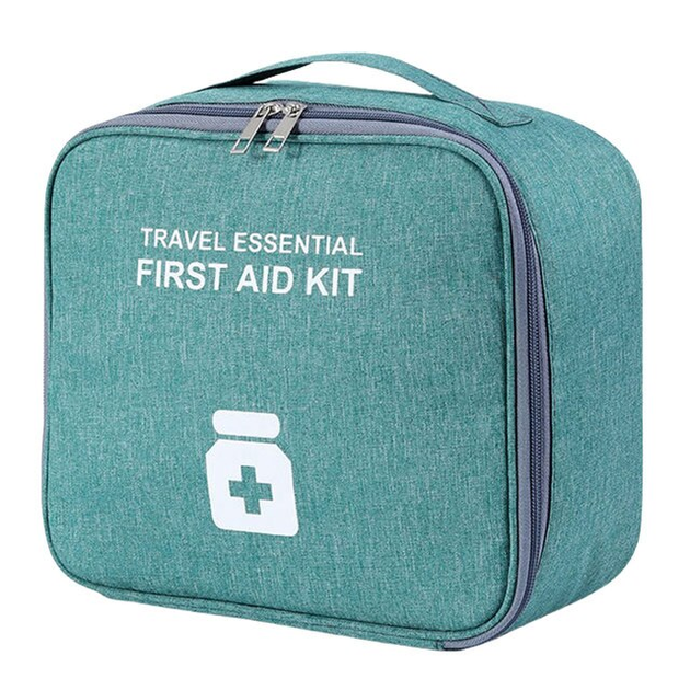 Аптечка сумка органайзер для медикаментів для подорожей для дому 25х22х12 см (473523-Prob) Зелений - зображення 1