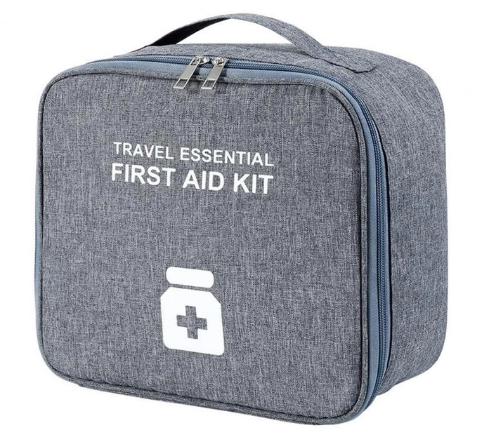 Аптечка сумка органайзер для медикаментов для путешествий для дома 25х22х12 см (473525-Prob) Серый - изображение 1