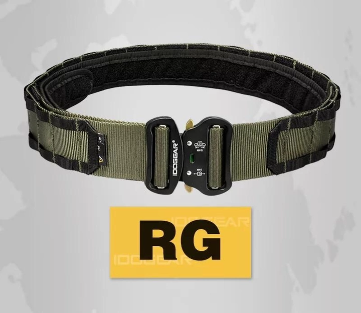 Тактический ремень IDOGEAR 2 в стиле Riggers Belt MOLLE Heavy Duty Belt System с 1,75-дюймовым внутренним ремнем L - изображение 2