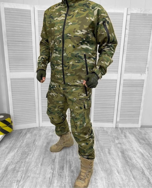 Тактический костюм Soft She’ll военная форма ВСУ мультикам р 48 - изображение 1