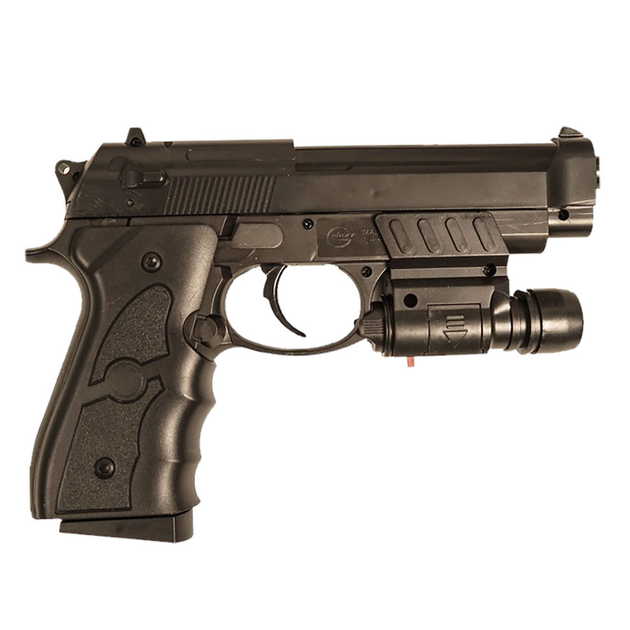 G052BL Страйкбольный пистолет Galaxy Beretta 92 с лазерным прицелом пластиковый - зображення 1
