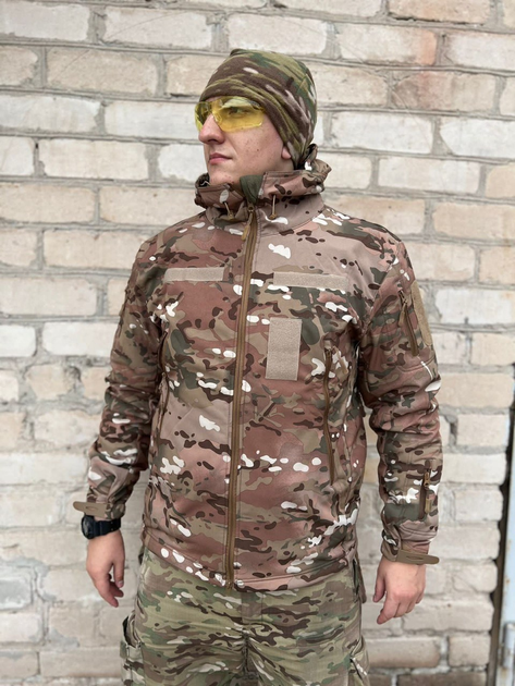 Куртка тактична FCTdesign на сітці Софтшелл M мультикам - зображення 2