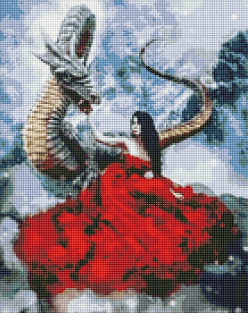 Zestaw do haftu diamentowego Ideyka Mistyczne spotkanie 40 x 50 cm (4823104339236) - obraz 2