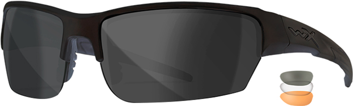 Тактические очки Wiley X WX SAINT Matte Black/ Grey + Clear + Light Rust (CHSAI06) - изображение 1