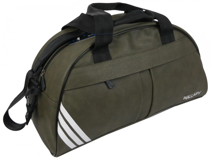 Спортивна сумка зі штучної шкіри Wallaby 313 хакі - Фото 3 Спортивна сумка зі штучної шкіри Wallaby 313 хакі - зображення 3