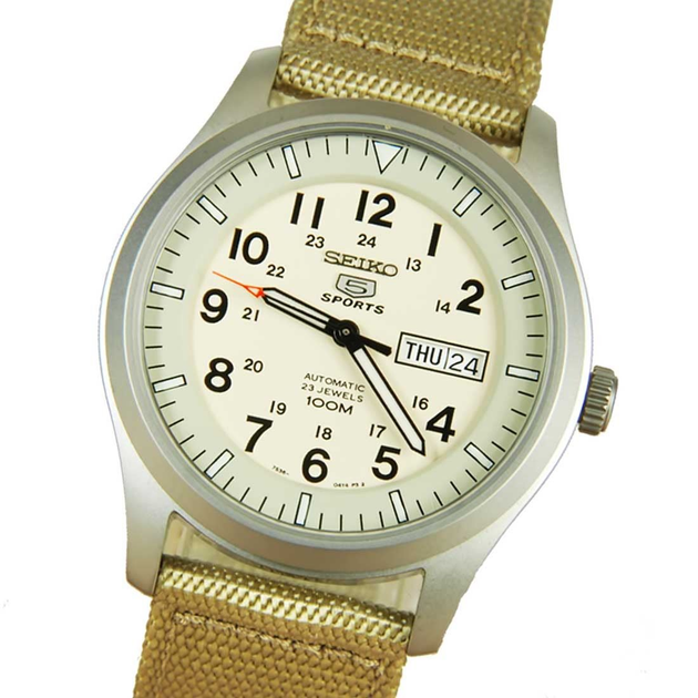 Мужские механические часы Seiko 5 Automatic SNZG07J1 с автоматическим заводом - изображение 2