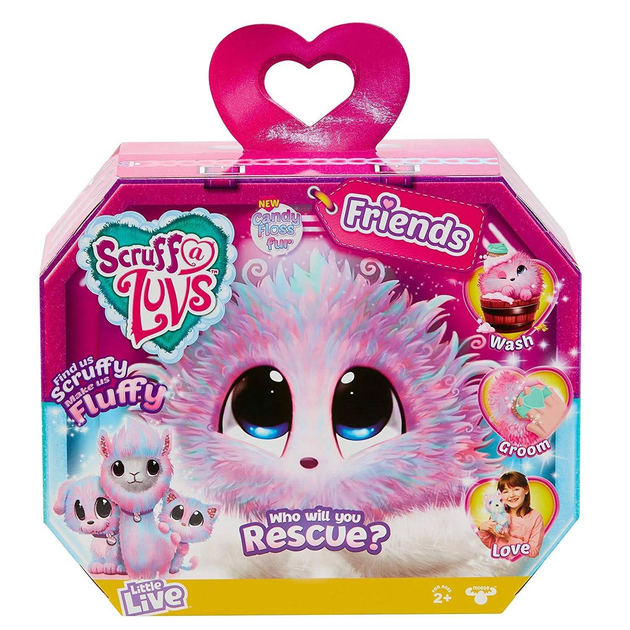 Мягкая игрушка сюрприз Scruff-A-Luvs Little Live развивающая Няшка-Потеряшка Аква пушистик в боксе Розовый - изображение 11