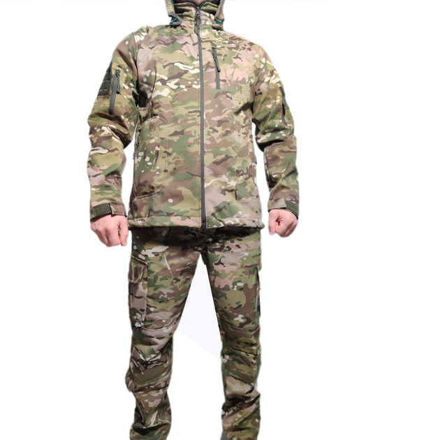 Костюм мультикам НАТО теплый флисовый куртка и штаны материал софтшел Softshell на флисе размер L (50) - изображение 1