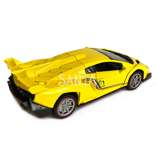 Игрушечная машинка металлическая Lamborghini (Ламборгини ) "АвтоЕксперт", желтый цвет, свет, звук, 81322 - изображение 4