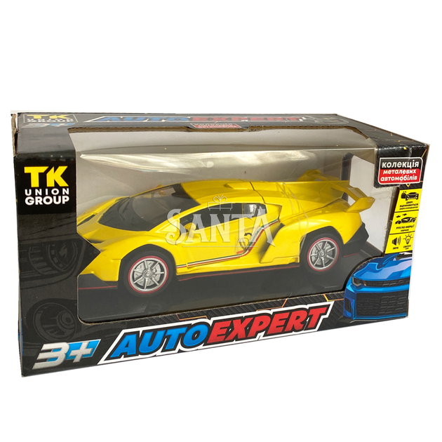 Игрушечная машинка металлическая Lamborghini (Ламборгини ) "АвтоЕксперт", желтый цвет, свет, звук, 81322 - изображение 7