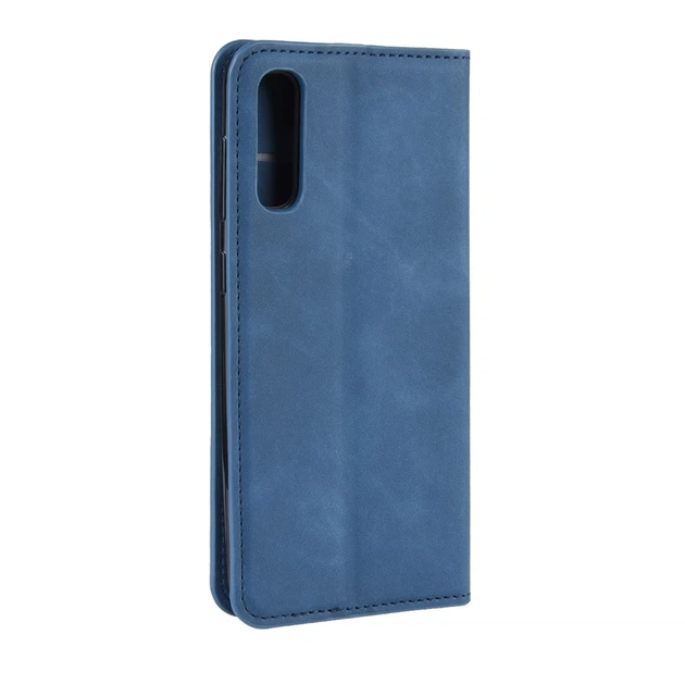 Чехол Taba Retro-Skin для Samsung Galaxy A30S / A307 книжка кожа PU с визитницей синий - изображение 3