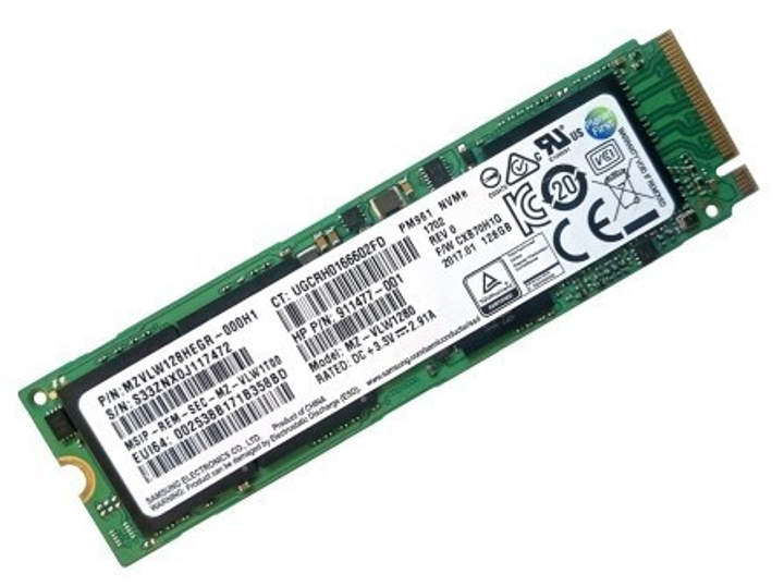 Ssd samsung pm961 m 2 128gb mzvlw128hegr 