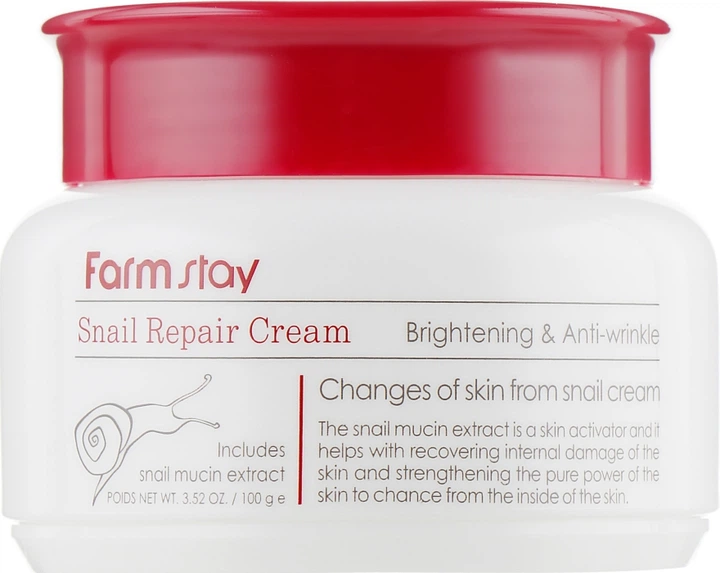 Восстанавливающий крем с экстрактом улитки - FarmStay Snail Repair Cream 100ml (544887-19401) - изображение 2