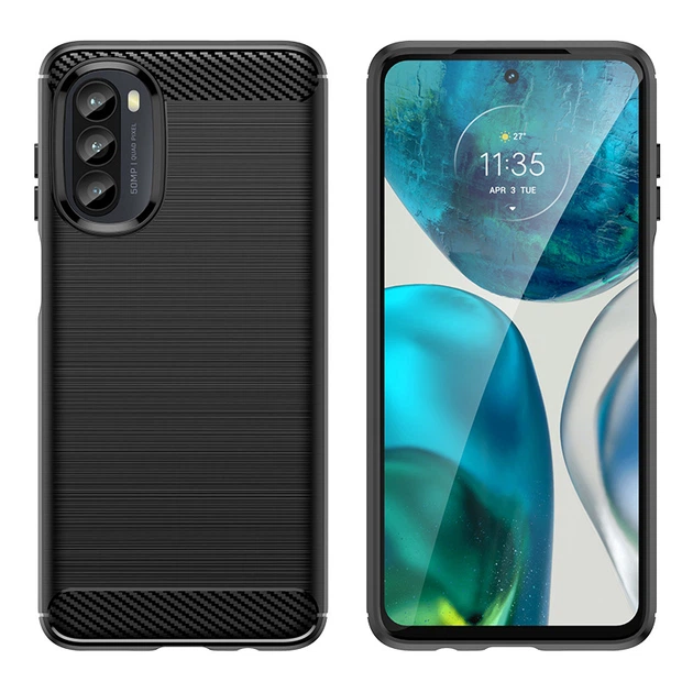 Чохол Lenuo Carbon Fiber для Motorola Moto G52 / G82 Black - Фото 3 Чохол Lenuo Carbon Fiber для Motorola Moto G52 / G82 Black - изображение 3