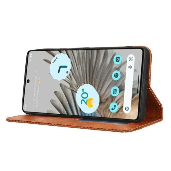 Чохол Deexe Retro Style для Google Pixel 7 - Brown - зображення 3