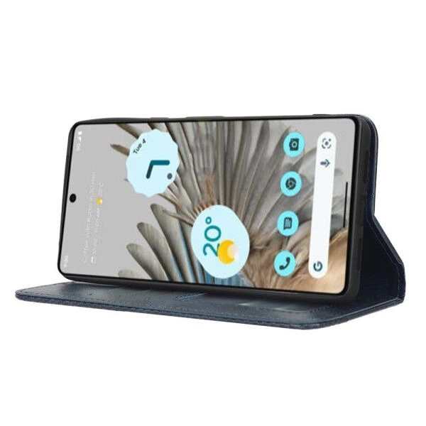 Чехол-книжка Deexe Retro Style для Google Pixel 7 - Blue - изображение 3