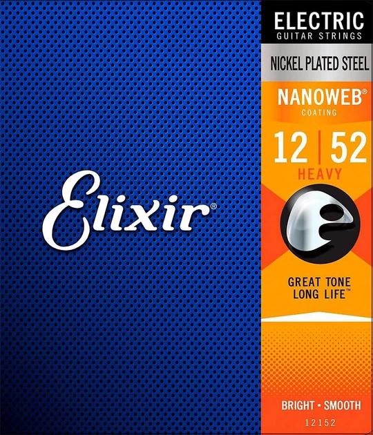 Струны для электрогитары Elixir NanoWeb Coating Heavy 12-52 (EL NW H) - Фото 1 Струны для электрогитары Elixir NanoWeb Coating Heavy 12-52 (EL NW H) - изображение 1