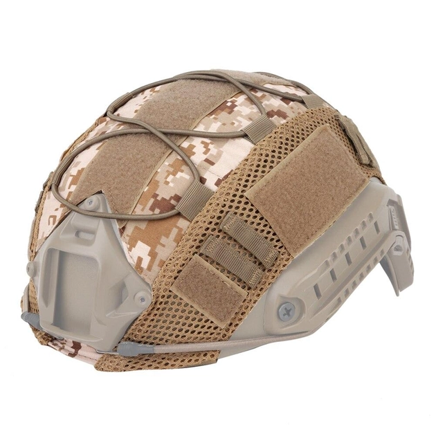 Чехол кавер на шлем каску типа FAST, Elastic Cord Pixel Coyote (DD) (12472) - изображение 1