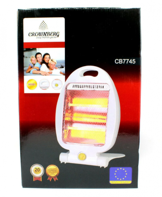 Кварцевый обогреватель Heater CB-7745 Crownberg Quartz -800Вт - изображение 2